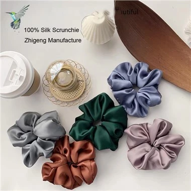 Custom 100 y cant Mulberry Silk Scrunchies Gwallt Silk Maint Mawr