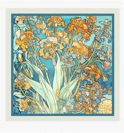 Custom 53x53cm Silk Charmeuse Sgarff Rholio â Llaw