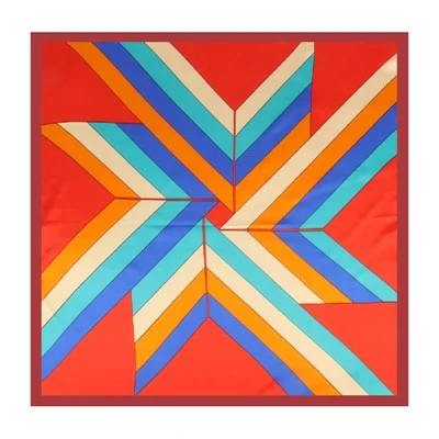 Patrwm Argraffedig Ffasiwn Merched 90cm Sgarffiau Sidan Satin Sgwâr Cain